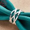 S925 Sterling Silber verschlungener Ring Retro ethnischer Stil Geeignet für den täglichen Gebrauch Valentinstags- und Muttertagsgeschenke