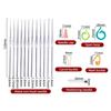 100PCS Needle Colored Aluminum 22 Piece Metal Crochet Hook 100 Piece Set, Yarn Crochet Bag