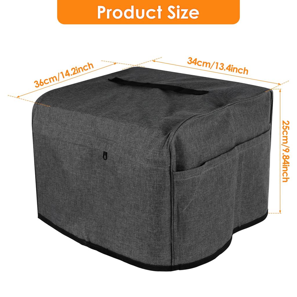 Osłona przeciwpyłowa do AG301 AG302 AG400 Pokrywa frytkownicy powietrznej z kieszeniami do przechowywania i uchwytem Wodoodporna trwała osłona przeciwpyłowa do pieczenia w kuchni