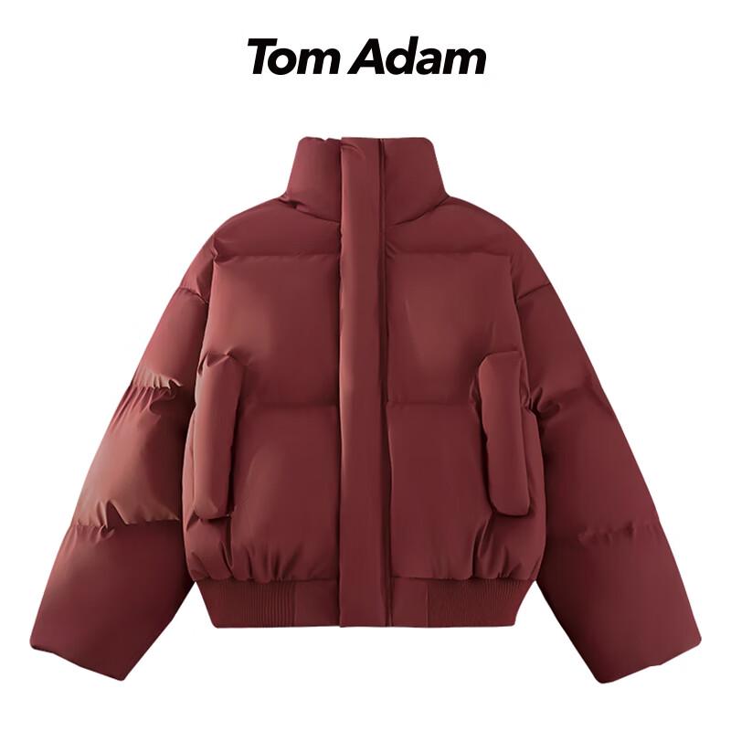 

ТОМ АДАМ Американская Ретро Куртка с Коротким Воротником-Стойкой и Утеплителем M