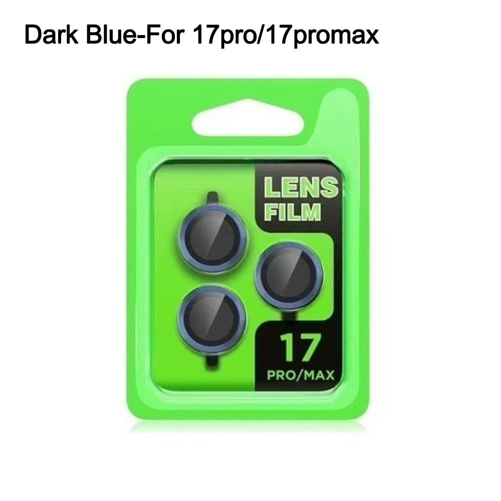 Metal Tempered Glass Lens Protector Full Cover Snap-On Camera Lens Cover 3D Anti-Scratch for iPhone 17Pro/17 Pro Max