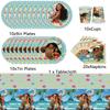 51pcs Moana Party Tableware set Including Plates Cups Napkins Tablecloth