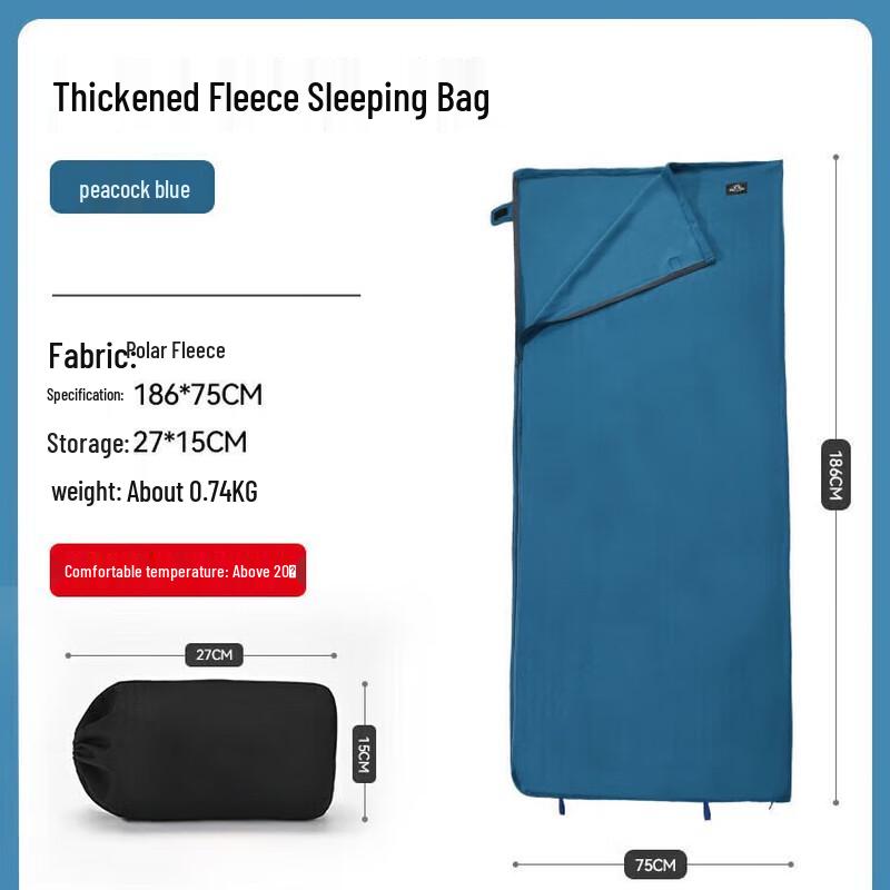 BXIHE Outdoor Thickened Fleece Camping Blanket
