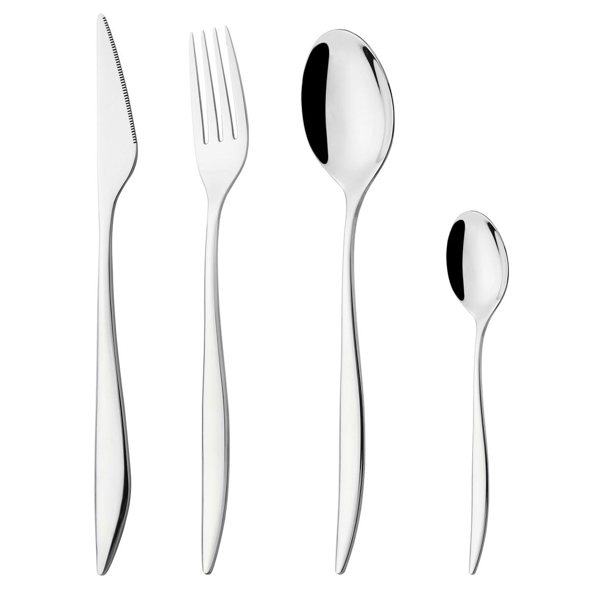 

Набор столовых приборов из нержавеющей стали 304, нож для стейка, вилка, чайная ложка, набор столовой посуды, зеркало, посуда в западном стиле, столовые приборы, кухонное серебро 4Pcs серебряный