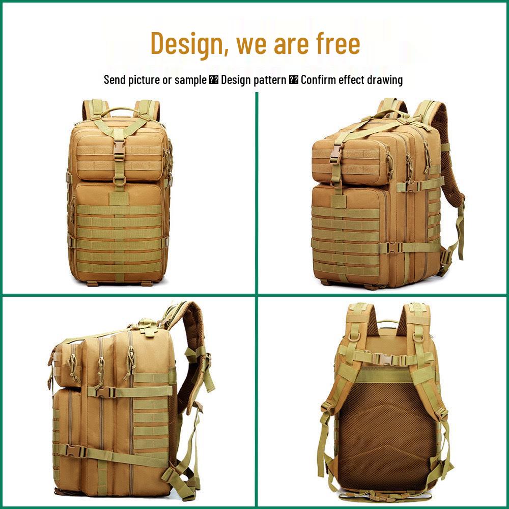 Outdoor Tactical Camouflage Waterproof Hiking Backpack, 45L