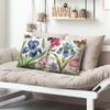 Vintage Iris Peony Butterfly Pillow Covers, Botanical Floral Decorative Throw Pillow Cases, Garden Home Decor Cushion Covers