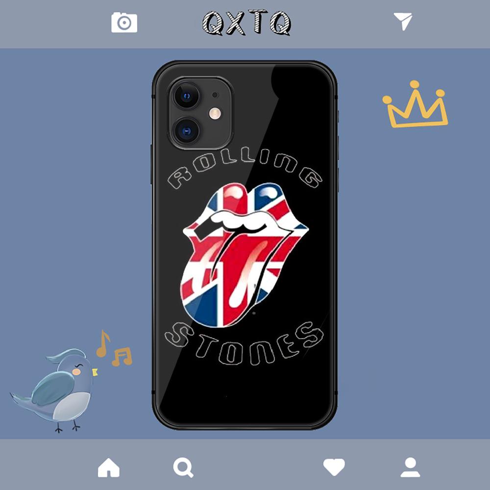 Capa de Banda de Hard Rock Rolling Stones Para iPhone Samsung Galaxy Redmi Note S 17 16 15 14 13 20 24 25 54 Pro Max Ultra Fe Capa de Vidro Temperado
