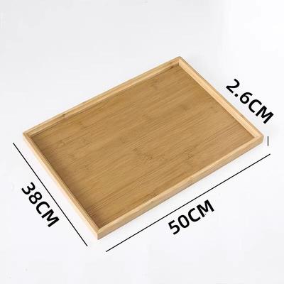 ZISIZ Bamboo Rectangular Draining Serving Tray