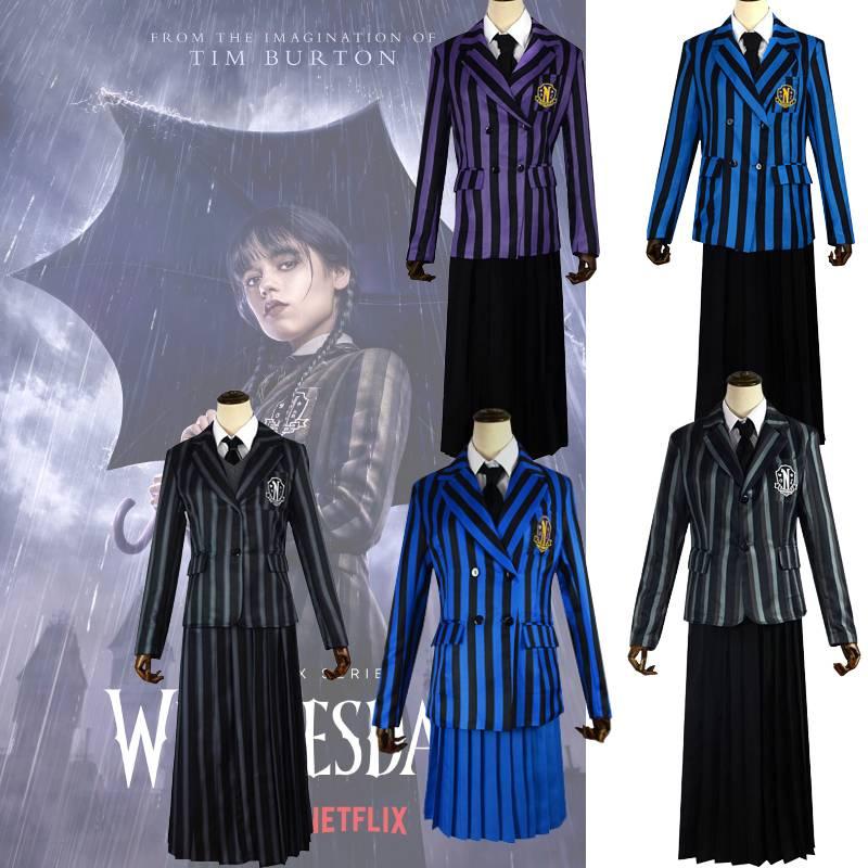 Wednesday Addams The Addams Family Costume School Uniform Dress