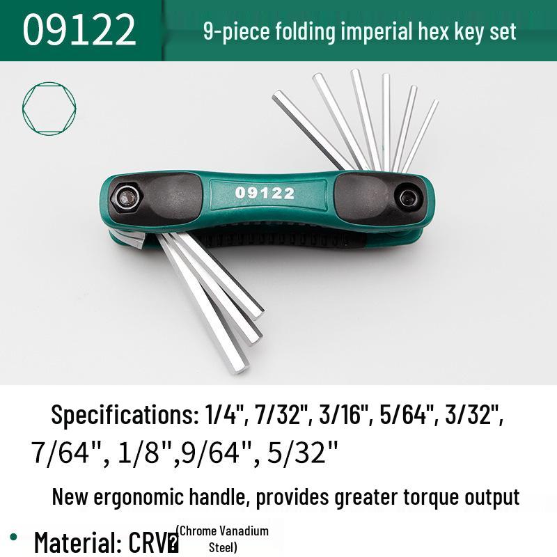 

SAST Folding Hex Key Set, 8-Piece Metric & Imperial