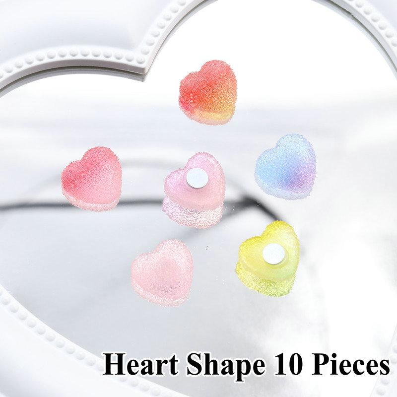 10pcs Heart Star Shape Fridge Magnet Mix Colors Message Board Magnetic Refrigerator Sticker Home Kitchen Decoration Accessories