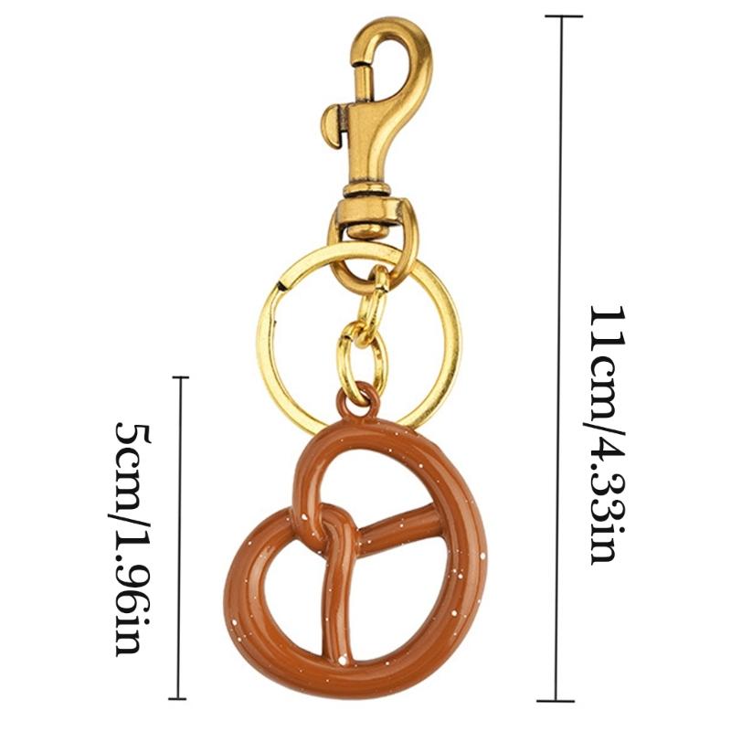 Biscuit Keychain Car Keyring Hangings Ornaments Stylish Car Key Chains Cookie Bag Pendant Keyholders for Bag Decorations