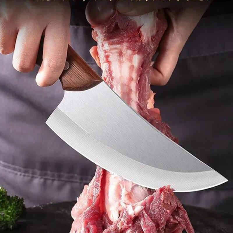Stainless Steel Boning Knife Dividing Slaughtering Knife Peeling Kitchen Knife Chef Knife Meat Cleaver