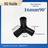 Three-Dimensional Plastic Right Angle Joint Connector for Tent and Studio Accessories