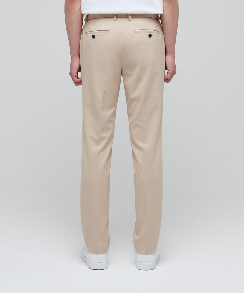 MUSINSA STANDARD Lightweight Tapered Hidden Elastic Waist Length Slacks [Beige]