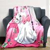 1pc cat, Paris blanket Lightweight Flannel Throw for Sofa Bed Travel Camping Livingroom Office Couch Chair