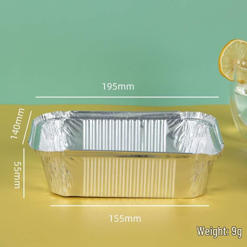Aluminum Foil Square Baking & Grilling Bowl - Disposable Takeout Box