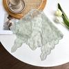 Versatile Elegant Silk Scarf Retro Solid Color Triangular Scarf Flower Pattern Breathable Binder Scarf for Women