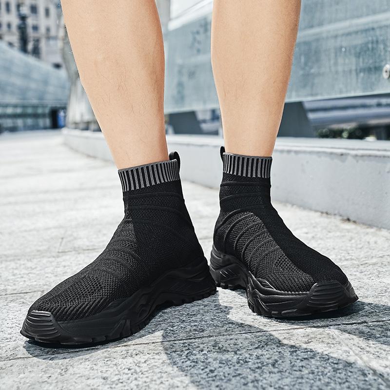Fashion Men Running Walking Sock Shoes Fashion Casual Sneakers Breathable Sport Lightweight Men Sneakers Couple Ankle Boots 48