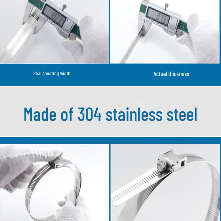 304 Stainless Steel Quick Release Hose Clamp: Widened, Thickened Light Pole Clamping Band