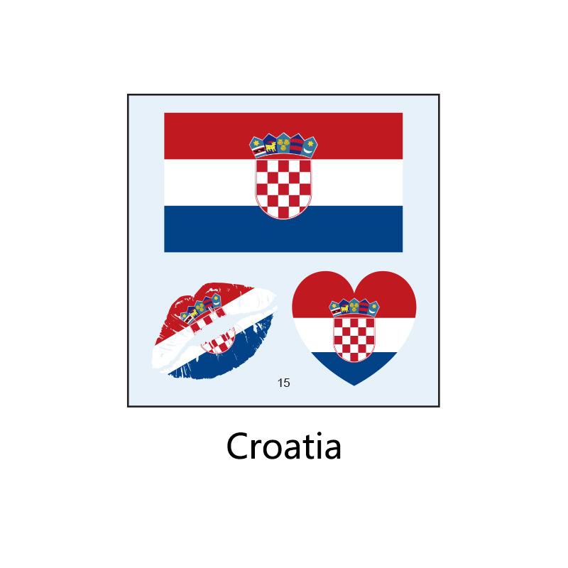 Football Sports Match National Flag Stickers Football Fans Cheer and Assist for Soccer Players,Face Arm Body Temporary Tattoos
