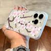 Pink Peach Blossoms Floral  Phone Case For IPhone 17 17Air 16 Plus 15 14 Pro 13 12 11 Pro Max Silicone Soft Back Cover Funda