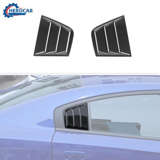 Car Rear Window Glass Blinds Quarter Louver Trim Cover for Dodge Charger 2015+