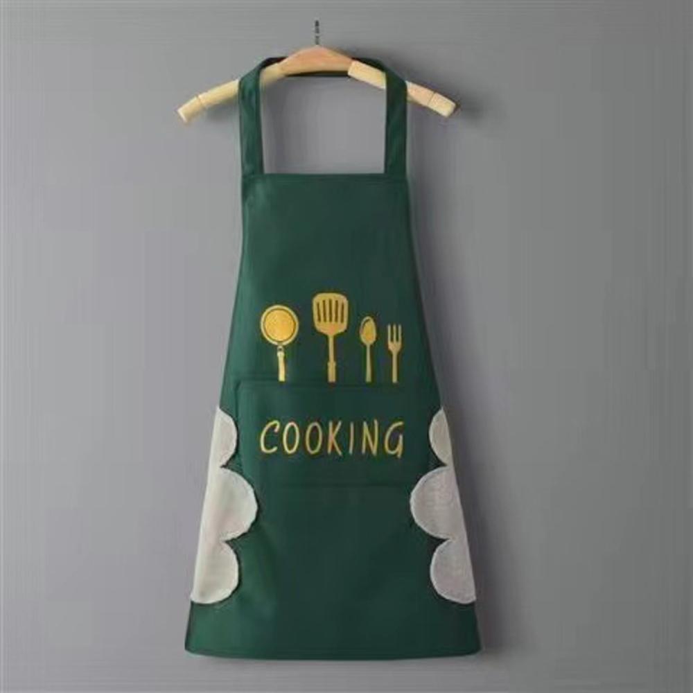 Hand Towel Apron Waterproof Stain Home Kitchen Cooking Waist Korean Creative Cute Bear Hanging Neck Towel Apron Oversleeve