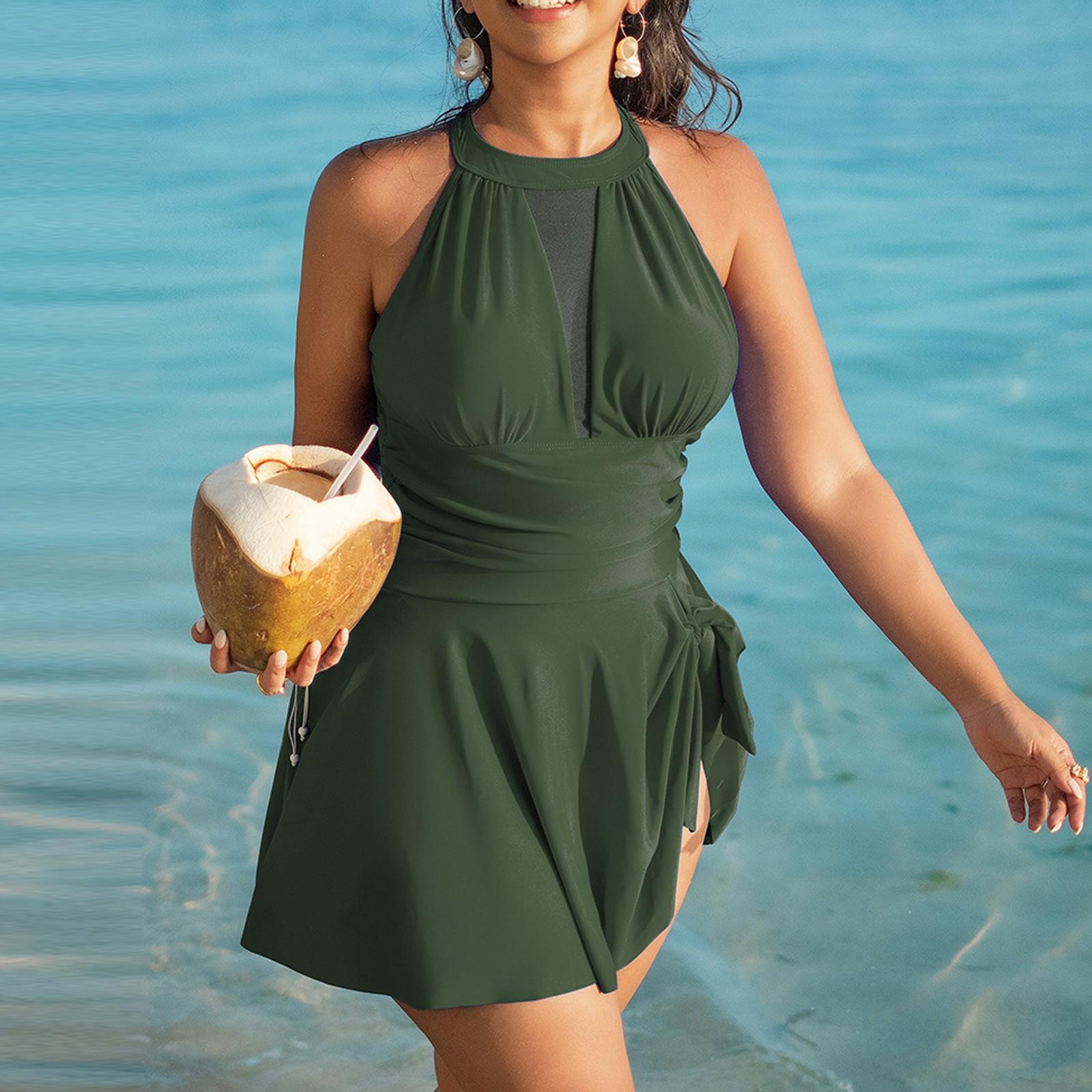 

Женский купальник Solid Plus Sense Bikini с подкладкой для груди No Steel Bra Swimwear XXXXXL