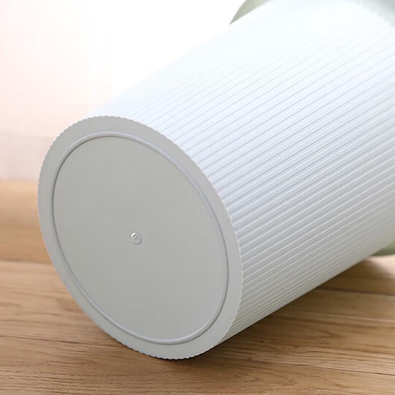 Haisidike Lidless Plastic Round Trash Can, 6-Pack
