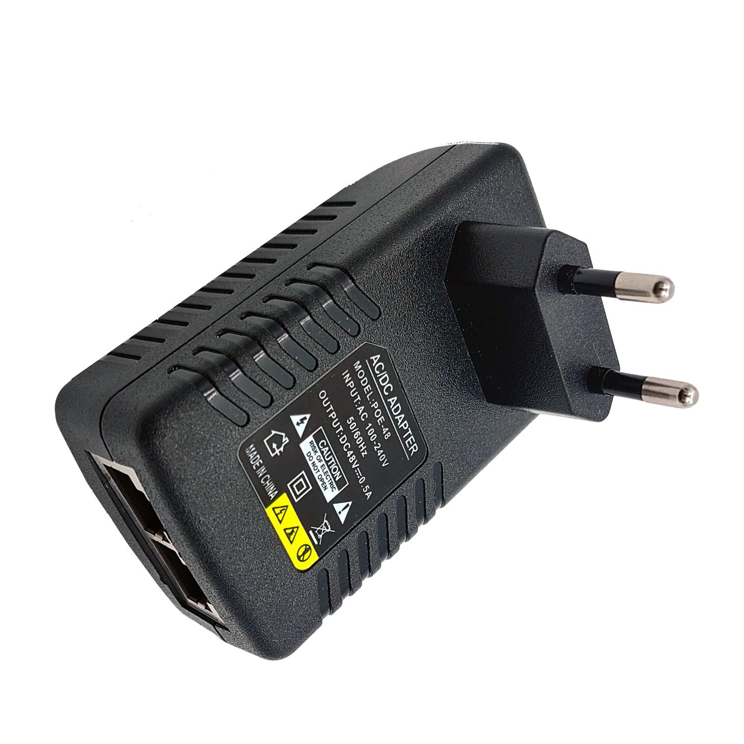 

CCTV Security Surveillance POE Power Supply Adapter 48V 0.5A EU/US Plug for Injector Ethernet IP Camera POE Switch NVR Router чорний
