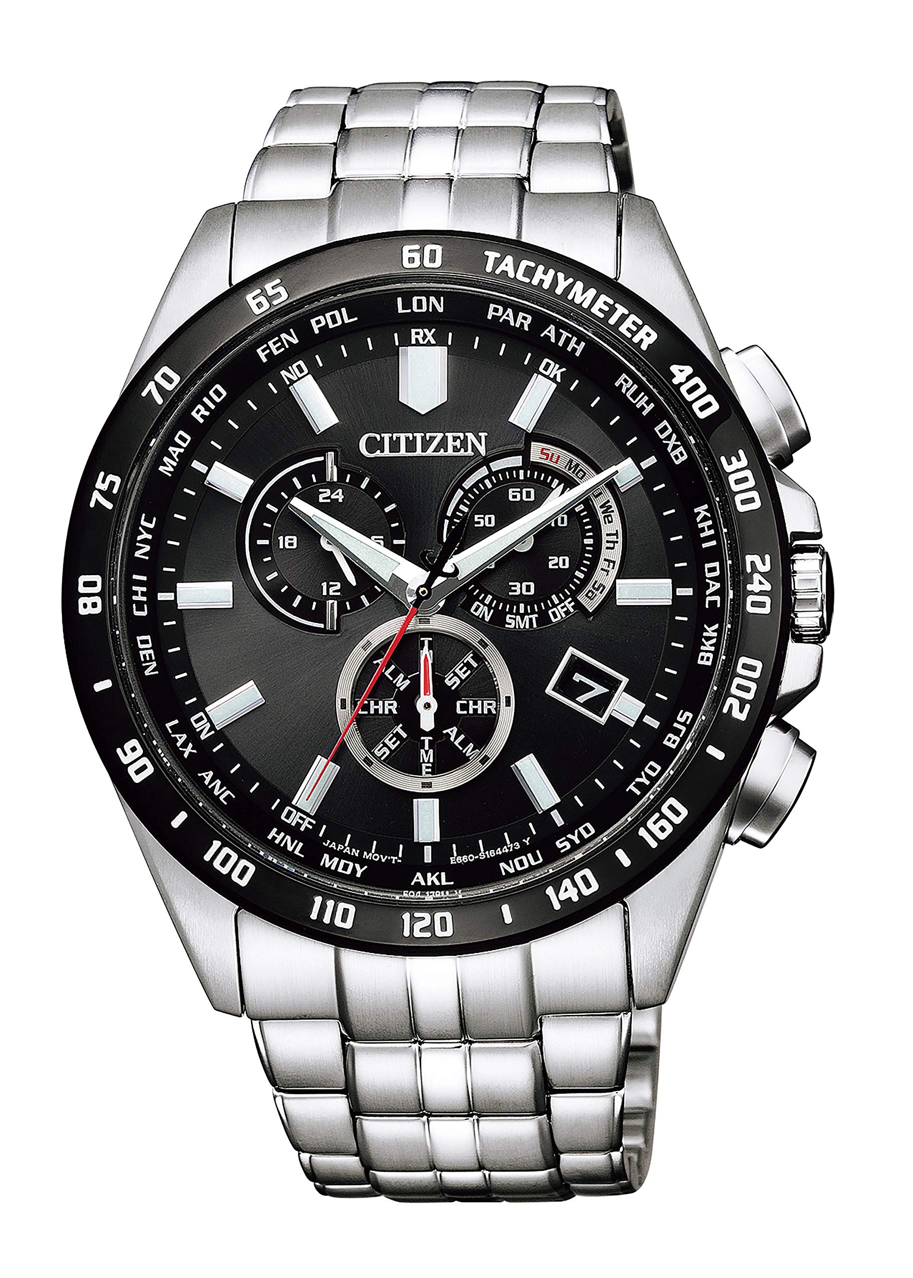 

[Citizen] Годинник Citizen Collection Eco-Drive Радіокерований годинник Direct Flight Chronograph CB5874-90E чоловічий срібний