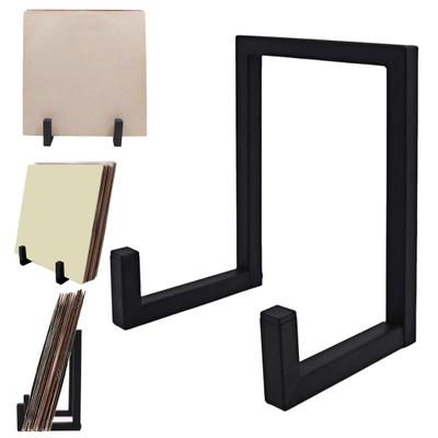 Siyah Plak Saklama Standı Tutucu Minimalist Retro Plak Standı Ağır Hizmet Metal Vinil Plak Düzenleyici Plaklar Fotoğraflar Kozmetikler için
