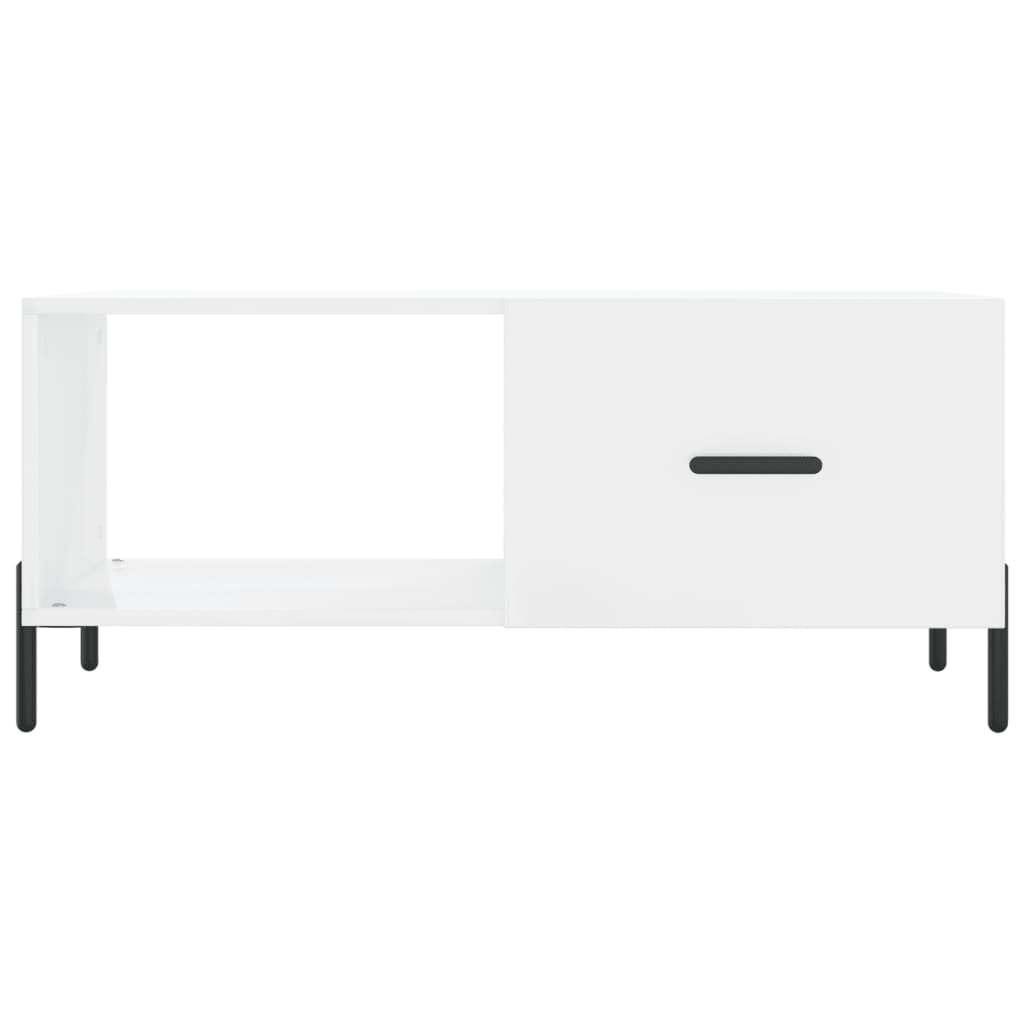 Coffee Table, High Gloss White, 90x50x40 Cm