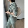 Women's Wide-Leg Pants Suit - British & Korean Style, Spring/Autumn, Trendy, Casual, Chic, Street-Style, Royal Sister Fashion.