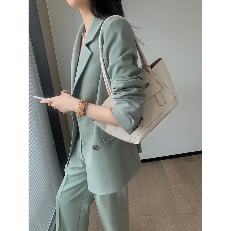 Women's Wide-Leg Pants Suit - British & Korean Style, Spring/Autumn, Trendy, Casual, Chic, Street-Style, Royal Sister Fashion.