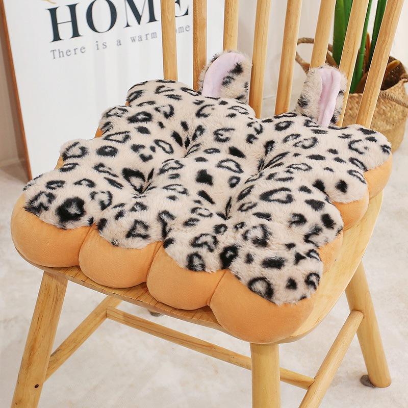 Print Leopard Cushion Animal Office Tatami Fill Doll Plush Pillow Bolster Gift
