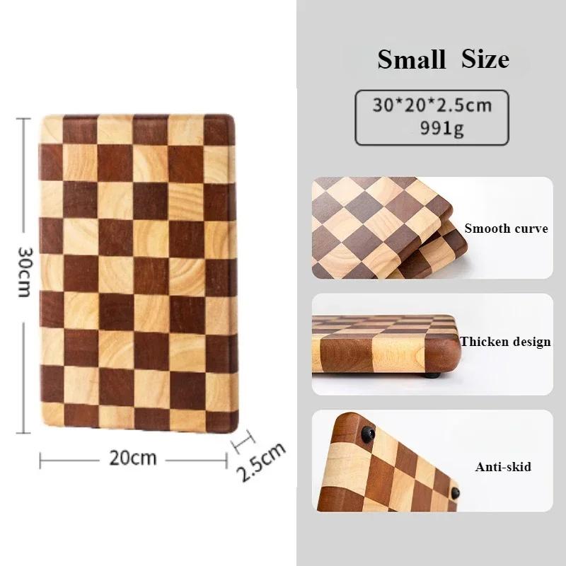 

Solid Wood Cutting Board - Large Heavy Duty Chopping Board for Kitchen, Protects Knives & Resists Scars, Natural Non-Slip Base