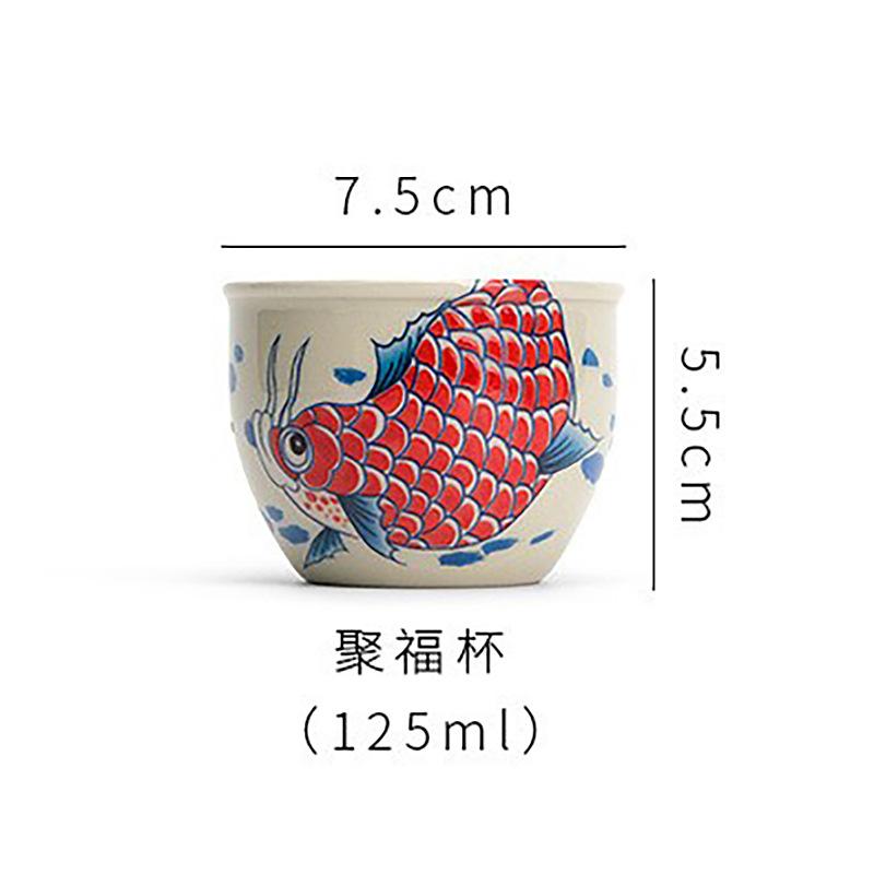 Jingdezhen Kung Fu Teacup Master Cup Men s Personal Special Women s Tea Set Tea Tasting Cup Carp Single Cup Ceramic