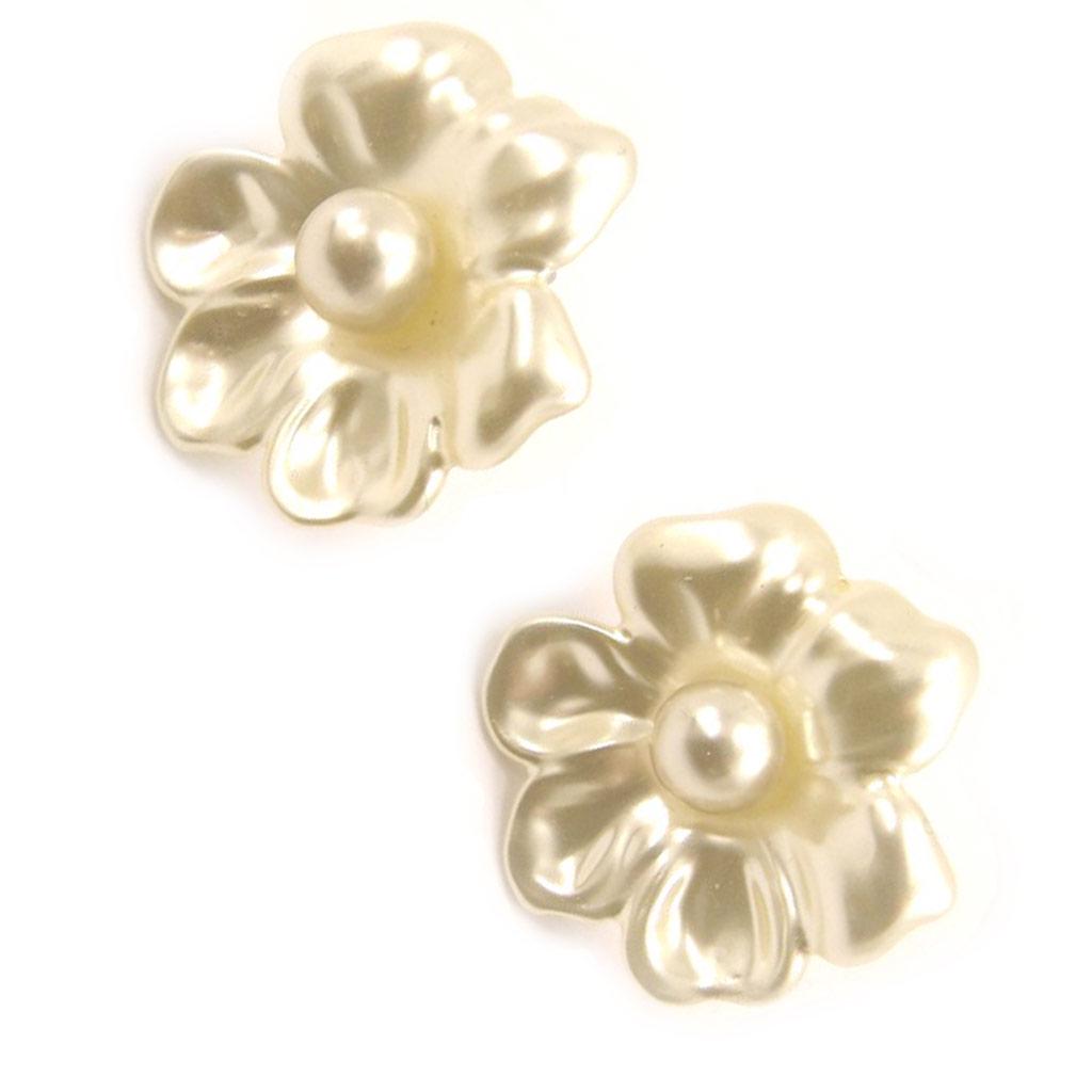 Les Trésors De Lily [L1597] - Designer 'Perla' Ivory Sleepers