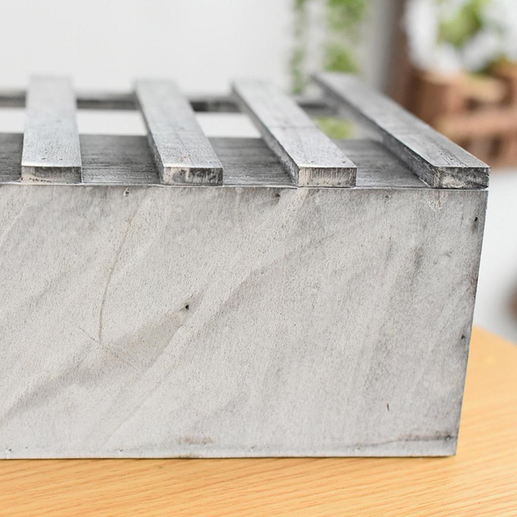 Wall Mounted Wicker Planter Rack Natural Wood Hanging Flower Basket For Indoor Decor Garden Vertical Greenery