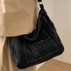 New Denim Shoulder Bag Large Capacity Messenger Bag Tote Bag Commuter Bag Student Bag Tutoring Bag