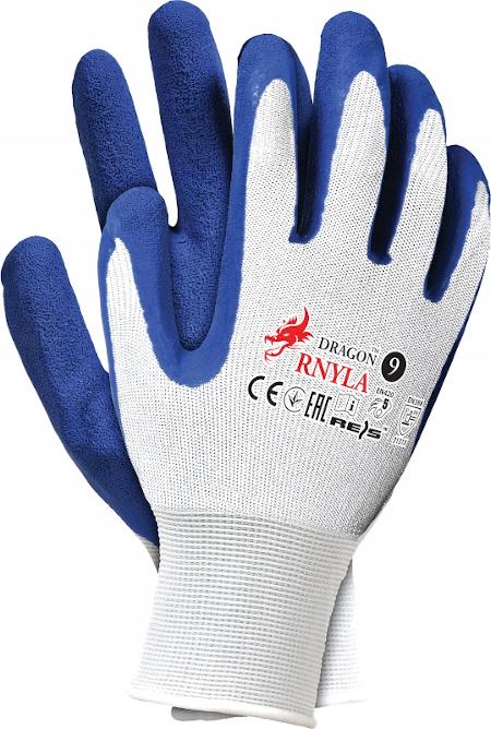 Rękawice Ochronne Nylon Lateks Rnyla Wn R.9