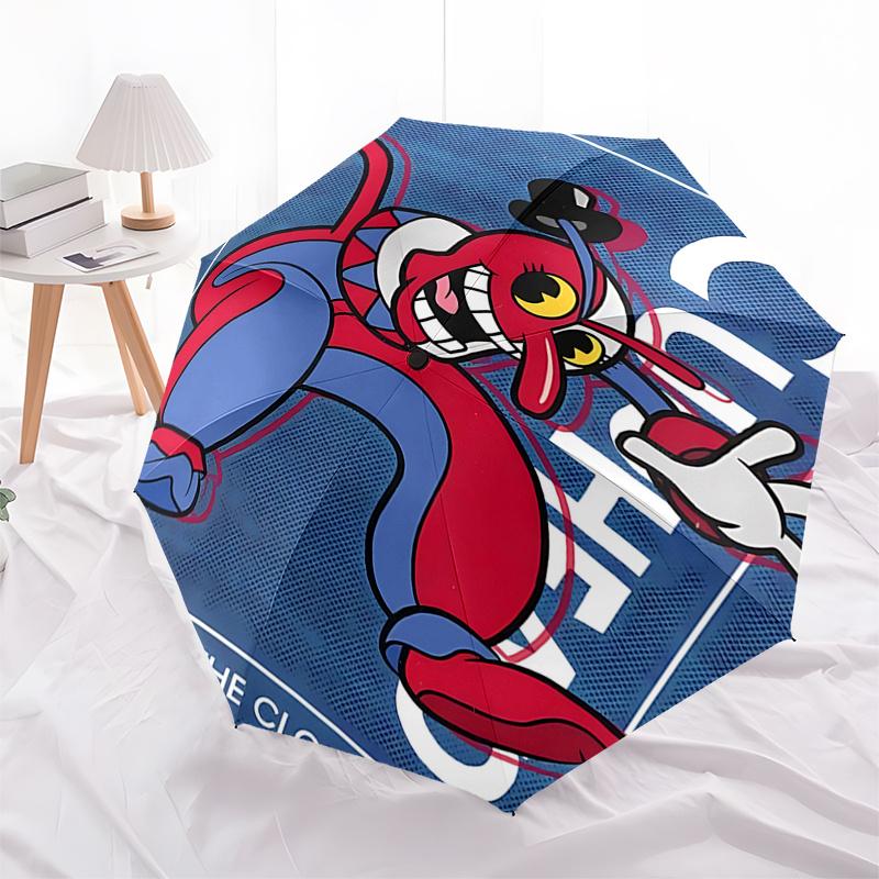 

Beppi the Clown Automatic Folding Umbrella:Portable 3 Fold Design with 8 Bone Steel Frame Perfect Gift for Fans,Travelers,and Daily Use