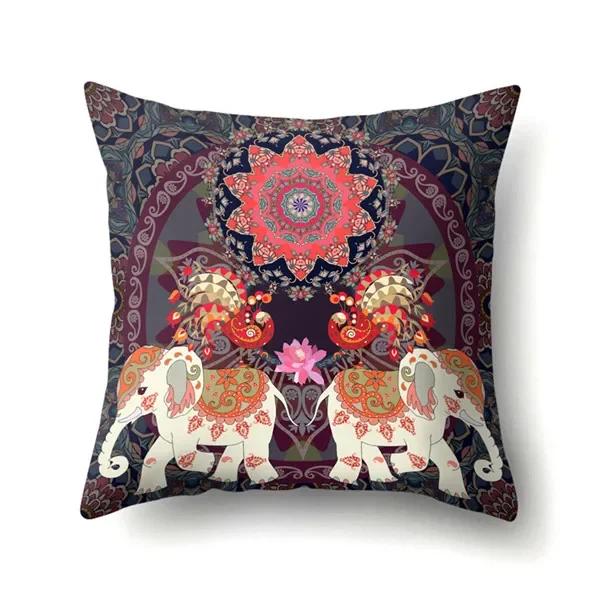 Colorful Exotic Style Abstract Geometric Bohemian Decorative Cushion Cover Square Geometry Pillowcase Home Decor Pillows Cover