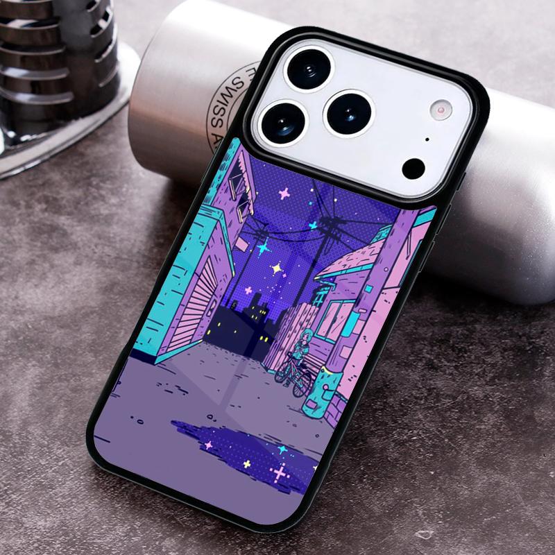 Vaporwave Aesthetic Art Phone Case For iPhone 17,16e,15,14,13,12,11,Mini,Pro,MAX Soft Silicone Cover