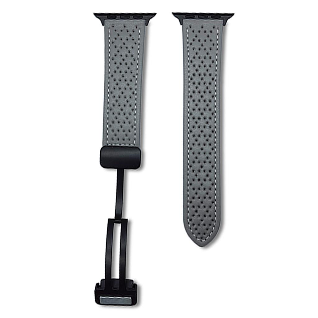 Microfiber Leather Watch Bands For Apple Watch Series 10 9 8 7 SE 6 5 4 3 2 1 42mm 41mm 40mm 38mm Breathable Magnetic Strap