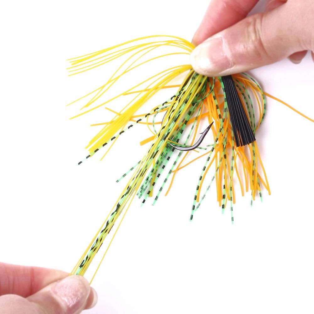 1PC Fishing Lure 10g Head Metal Bait With Rubber Skirt Artificial Wobbler Buzzbait Jigging Lure Spinner Bait Fishing Stuff