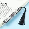Bend-proof Bookmark Tarot Card Bookmark, Stainless Steel Skeleton Pattern Page Marker, Thin Unique Design Metal Book Mark for Students Reading, Gothic