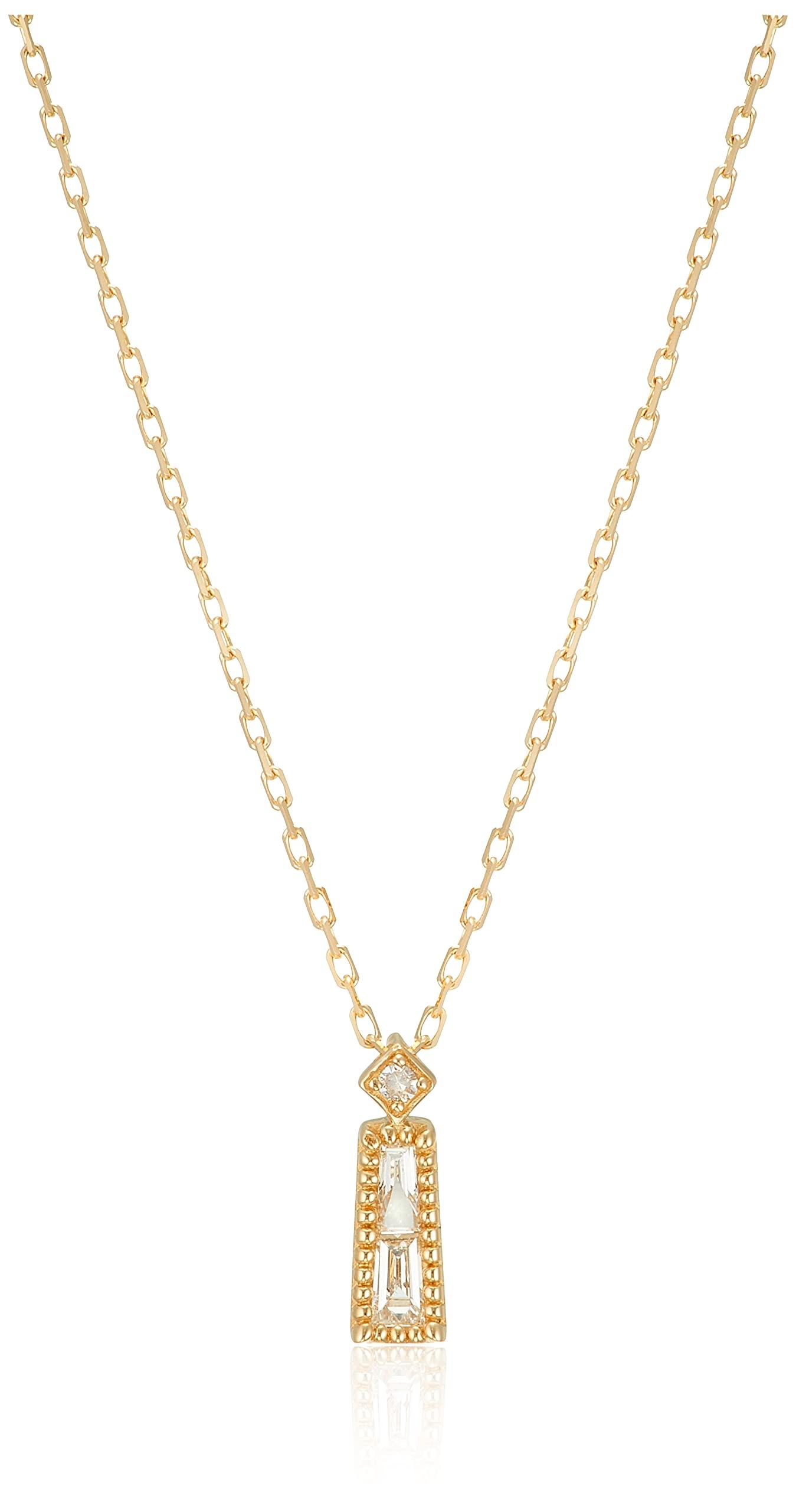 

K18 diamond necklace [Agate] білий